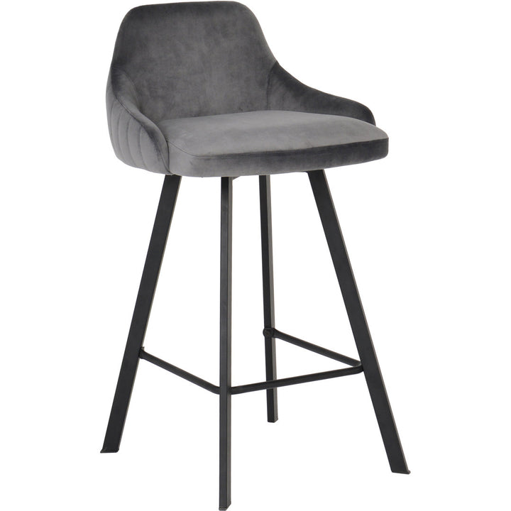 Mabton 25.5" Counter Stool (Set of 2) House of Hampton® Upholstery: Gray Velvet