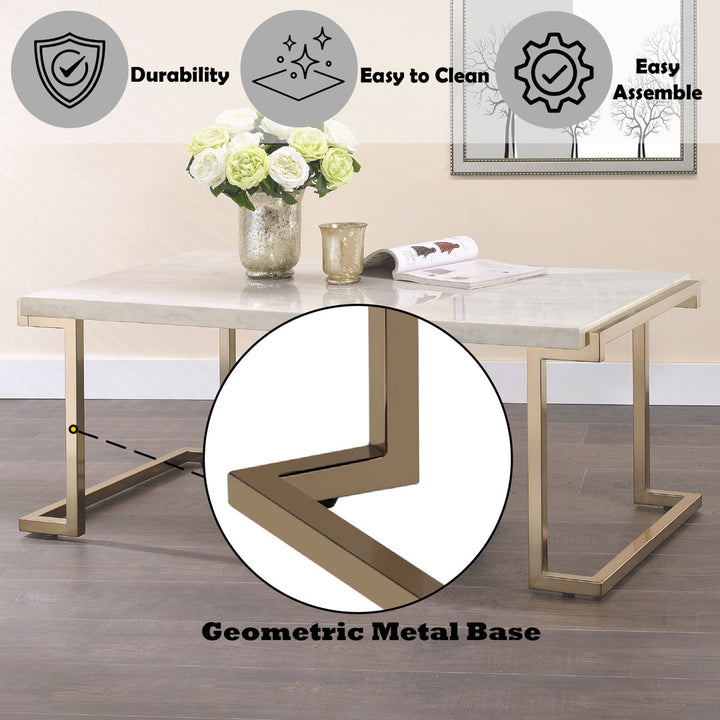 Luthersville Sled Coffee Table in Champagne Willa Arlo™ Interiors