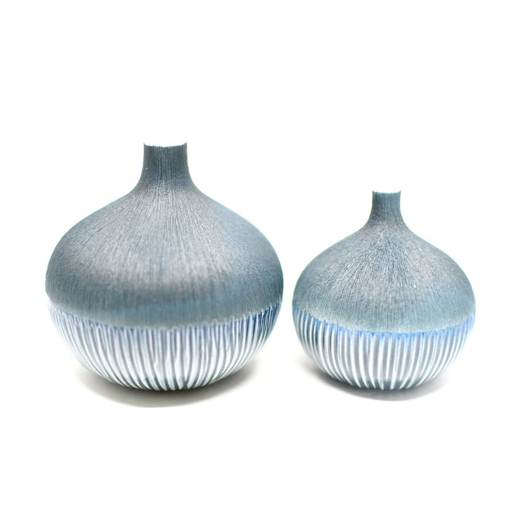 2 Piece Atherton Blue Porcelain Table Vase Set George Oliver