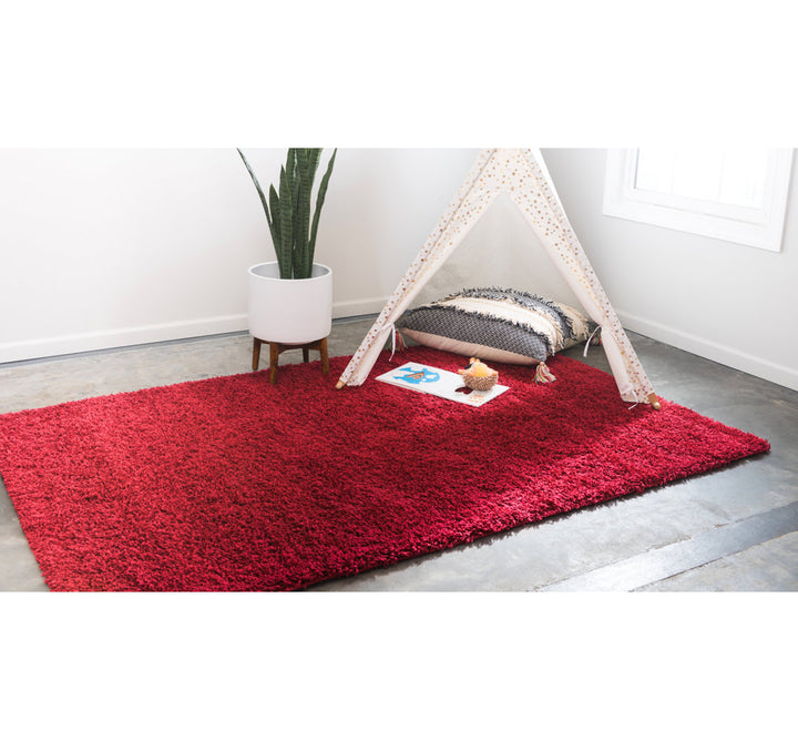 Angeline Cherry Red Area Rug Ebern Designs Rug Size: Rectangle 9' x 12'2"