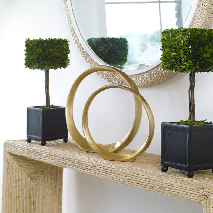 2 Piece Esteves Ring Sculpture Set Wade Logan® Finish: Gold