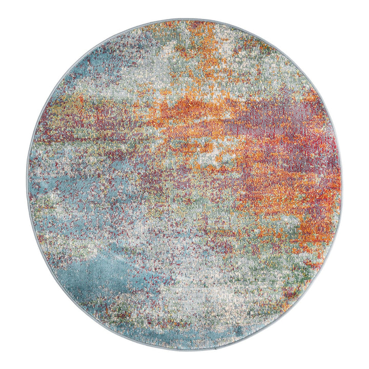 Haefner Abstract Red Area Rug Langley Street® Rug Size: Round 3'3"