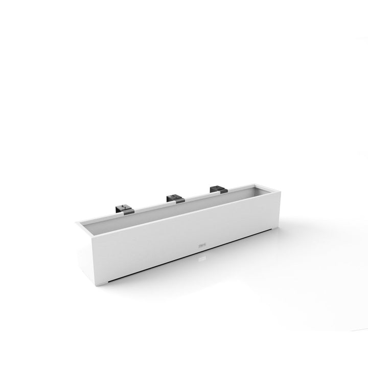 Block Series Railing Window Box Planter Veradek Color: White