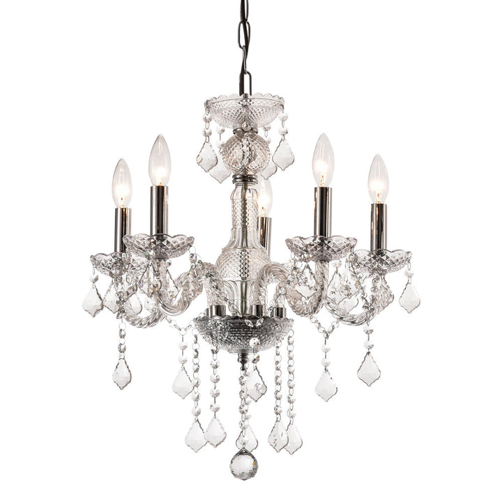 Petersburg 5 - Light Candle Style Classic Chandelier with Crystal Accents Willa Arlo™ Interiors