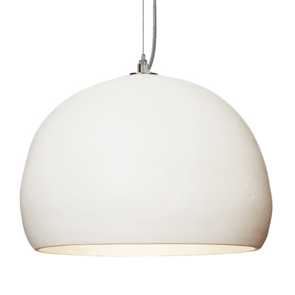 Clay 1 - Light Pendant Hammers and Heels Shade Color: Matte White Bulb Included: No, Finish: Brushed Nickel