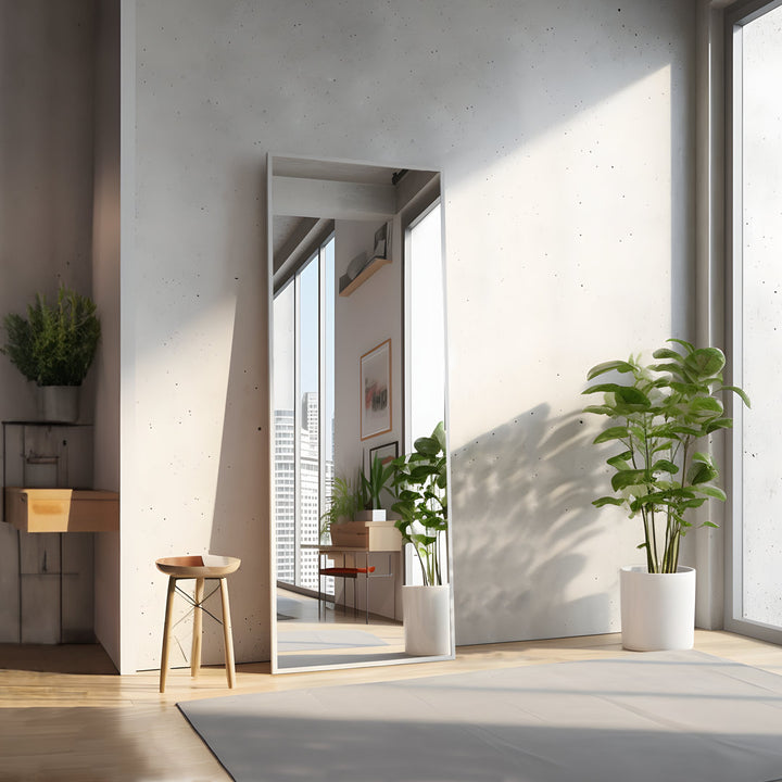 Koudia Metal Framed Standing Mirror Wrought Studio™ Size: 64" x 21" Finish: White