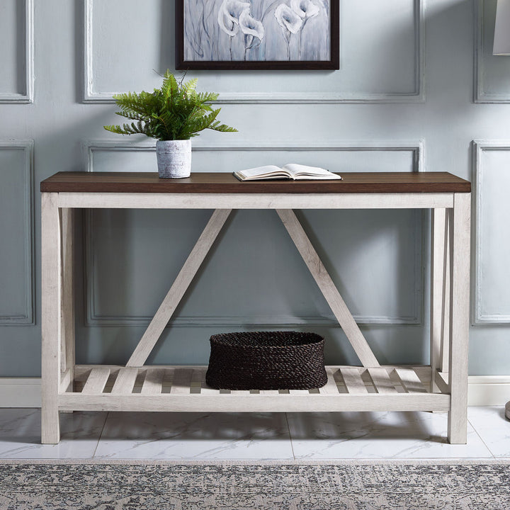 Rakira Modern Farmhouse Console Table Red Barrel Studio® Color: White Oak