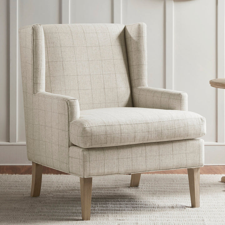 Martha Stewart Decker Windowpane Low Armed Accent Chair Martha Stewart Fabric: Beige Windowpane