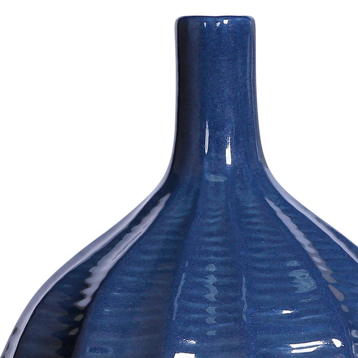 Morriston Blue 14" Glass Table Vase Birch Lane™