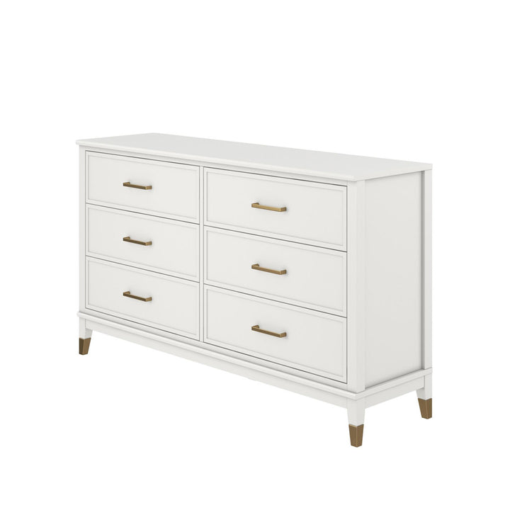 Westerleigh 6 Drawer 56.77" W Double Dresser CosmoLiving by Cosmopolitan Color: White