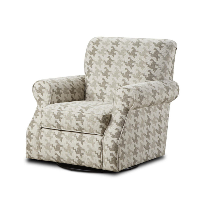 Silverlock Polyester Swivel Armchair Lark Manor™ Body Fabric: Blass Berber Polyester Blend