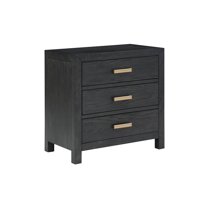 Ashdon 3 - Drawer Solid Wood Nightstand Wade Logan® Color: Charcoal