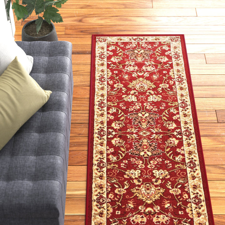 Bhatari Oriental Burgundy Area Rug Winston Porter Rug Size: Runner 2'7" x 10'