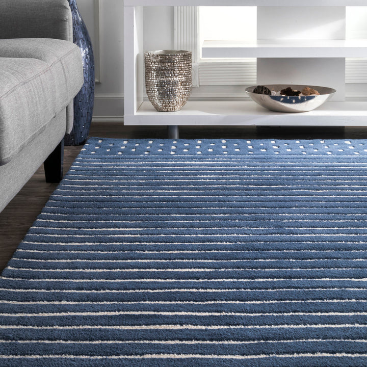 Arvin Olano x Rugs USA Mandia Striped Wool Area Rug Arvin Olano x Rugs USA Rug Size: Rectangle 5' x 8'