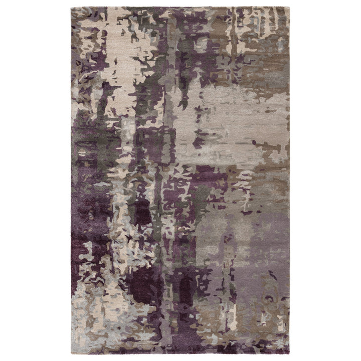 Fleishman Abstract Handmade Tufted Purple/Gray Area Rug 17 Stories Rug Size: Rectangle 2' x 3'