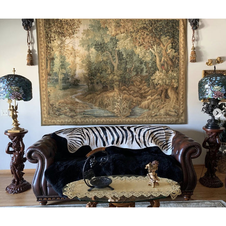 Annecorinne Genuine Zebra Cowhide Brown/Black Area Rug Everly Quinn