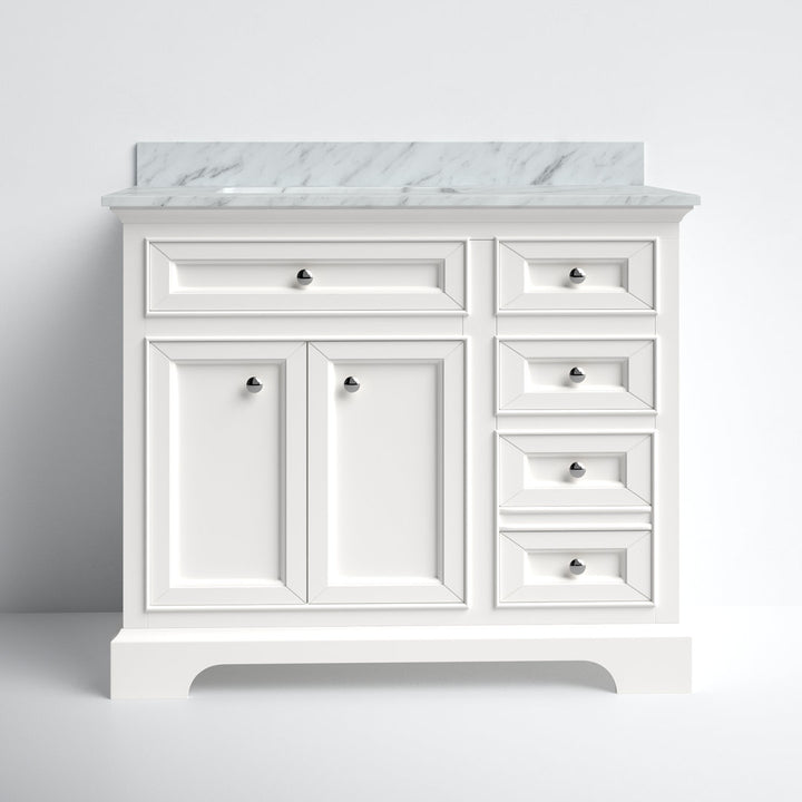 Amiri 37" Single Bathroom Vanity Set Birch Lane™ Base Finish: White