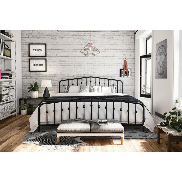 Bushwick Metal Platform Bed Novogratz Color: Black Size: King