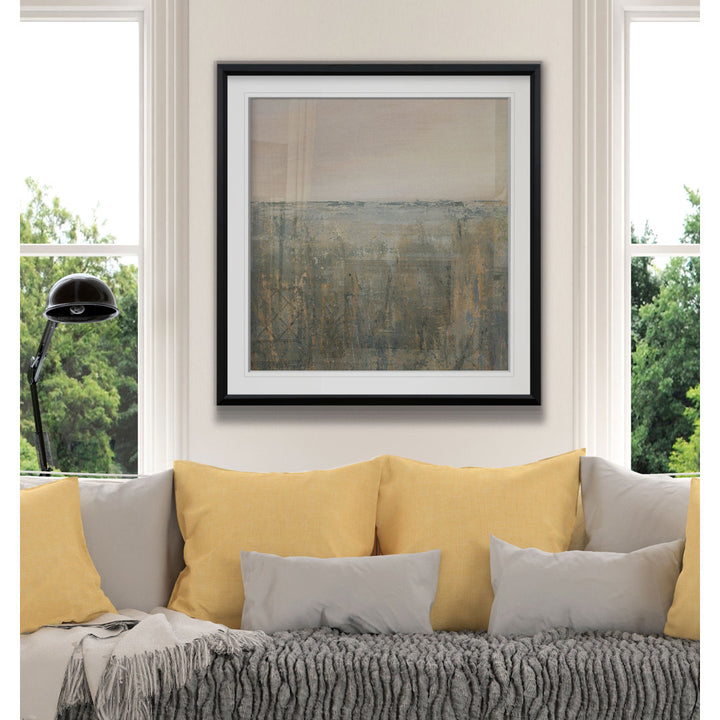 Sunset Marsh - Painting Print Wade Logan® Size: 23" H x 23" W x 1.5" D Format: Black Framed