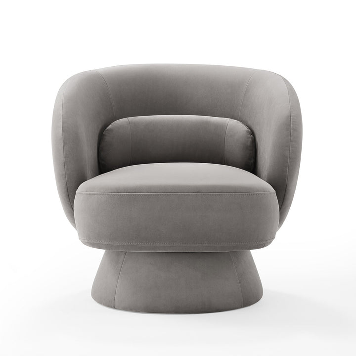Saboor MINIMORE Modern Style Swivel Accent Chair Orren Ellis Fabric: Light Brown Velvet