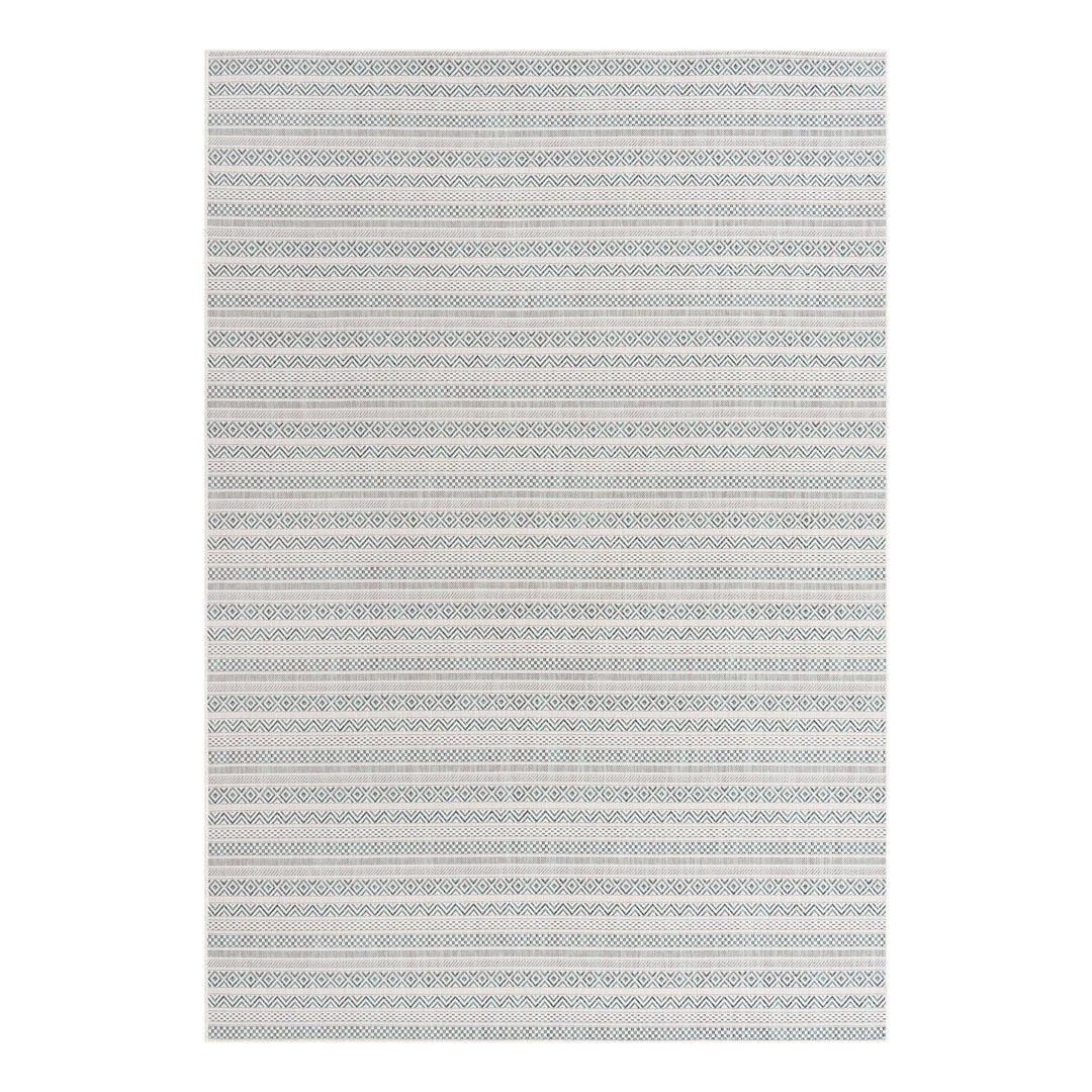 Hewitt Striped Teal Indoor / Outdoor Area Rug Steelside™ Rug Size: Rectangle 7' x 10'