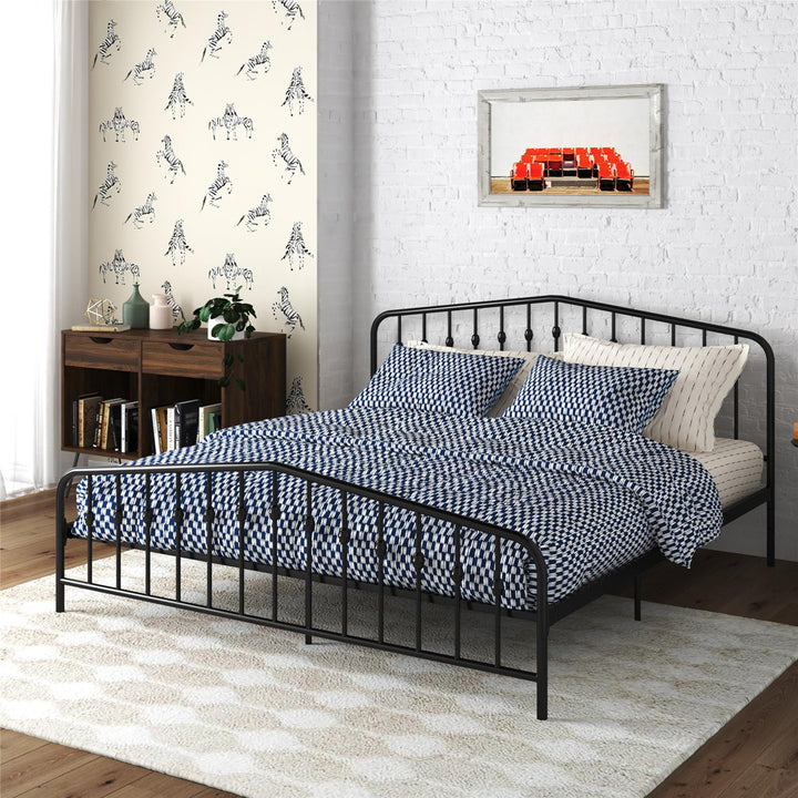 Bushwick Metal Platform Bed Novogratz Color: Black Size: King