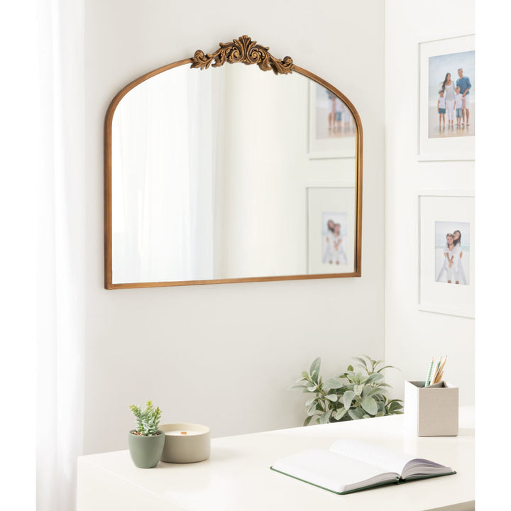 Anglo Arendahl Traditional Accent Mirror Fleur De Lis Living Size: 28.5" x 36" Finish: Gold