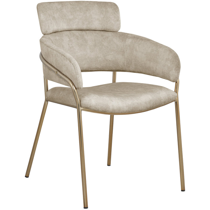 Kirshanpal Velvet Dining Chair (Set of 2) Everly Quinn Upholstery Color: Stone