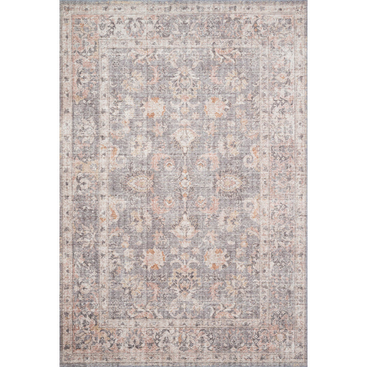 Gelo Oriental Gray/Peach Area Rug Bungalow Rose Rug Size: Round 6'