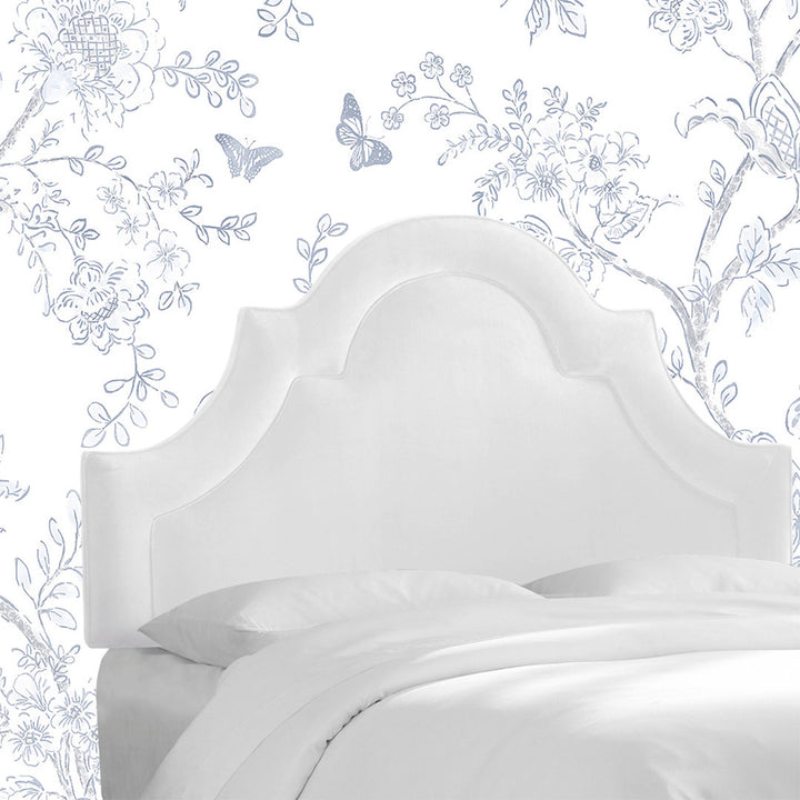 McAfee Velvet Upholstered Panel Headboard Kelly Clarkson Home Size: Full Upholstery: Classic White Velvet