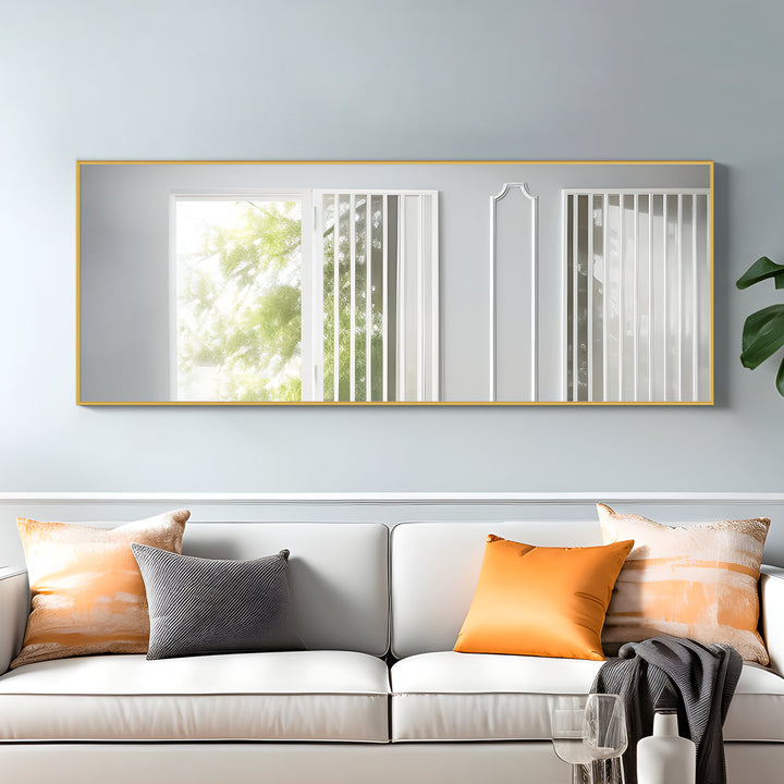 Koudia Metal Framed Standing Mirror Wrought Studio™ Size: 64" x 21" Finish: Gold