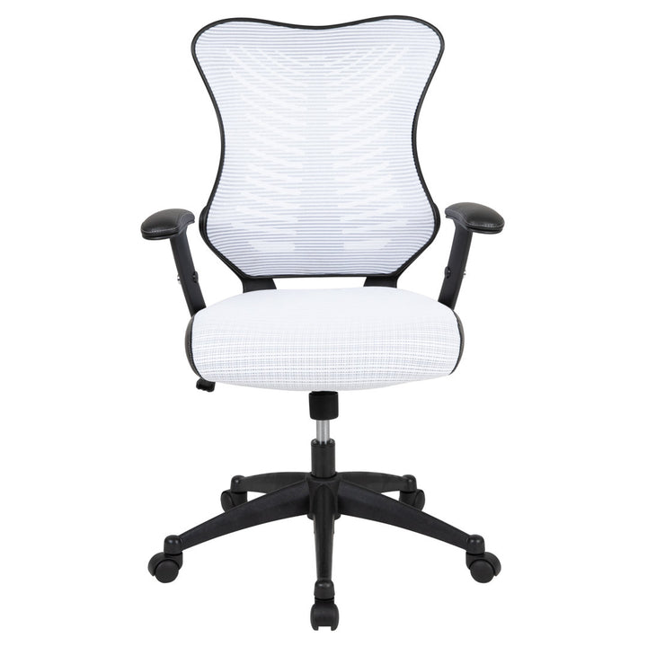 Siwar High-Back Designer Ergonomic Office Chair with Adjustable Armrests by Flash Furniture Flash Furniture Upholstery Color: White