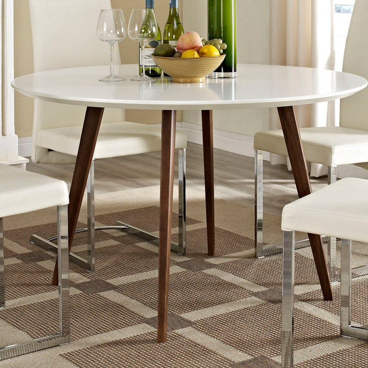 Canvas White Wood Dining Table by Modway Modway