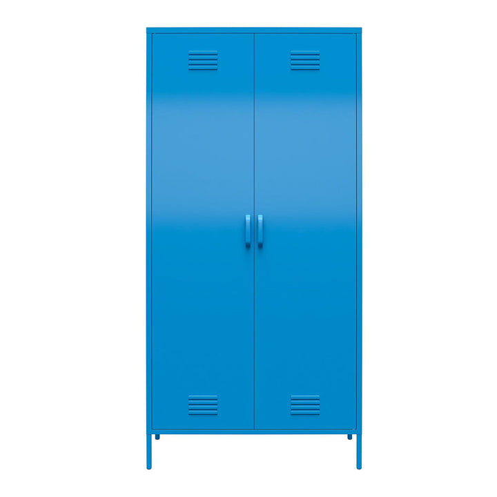 Cache 2 Door Tall Metal Locker Style Storage Cabinet Novogratz Finish: Bright Blue