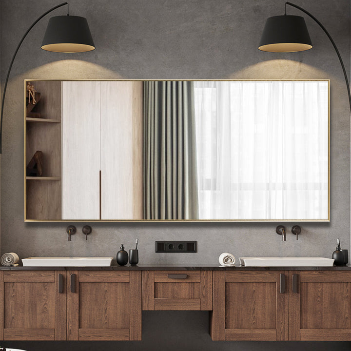 Kinkaid Metal Framed Full Length Hanging Mirror Wrought Studio™ Size: 71" x 34" Finish: Gold