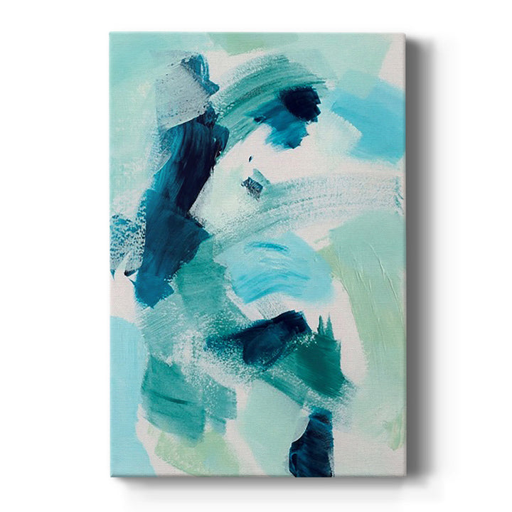 Teal Composition I - Wrapped Canvas Print Wade Logan® Size: 27" H x 18" W x 1.5" D