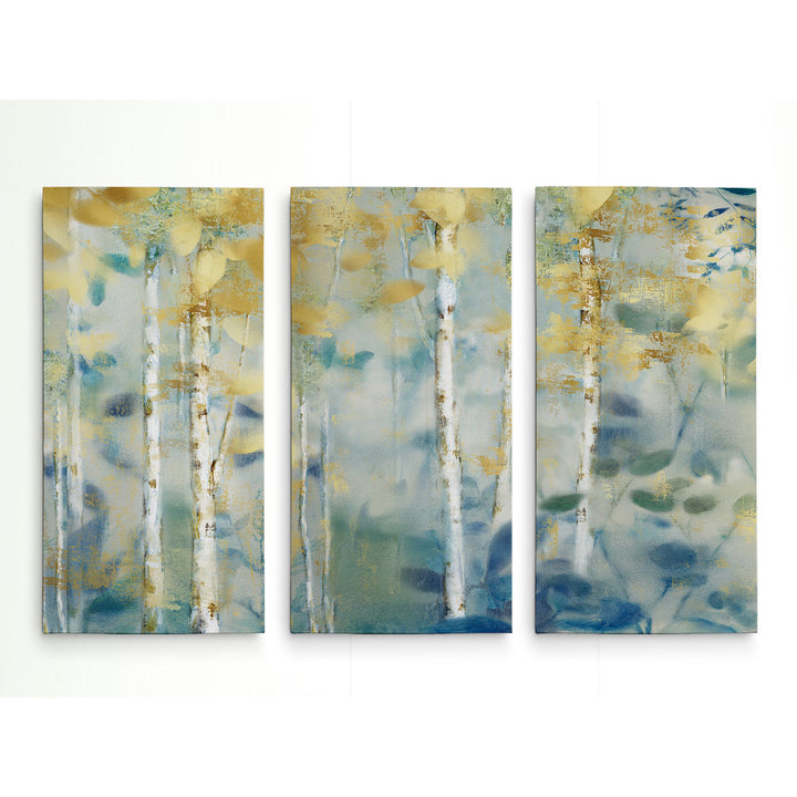 'Gilded Forest II' Multi-Piece Image on Wrapped Canvas Red Barrel Studio® Overall Size: 32" H x 48" W x 1.5" D