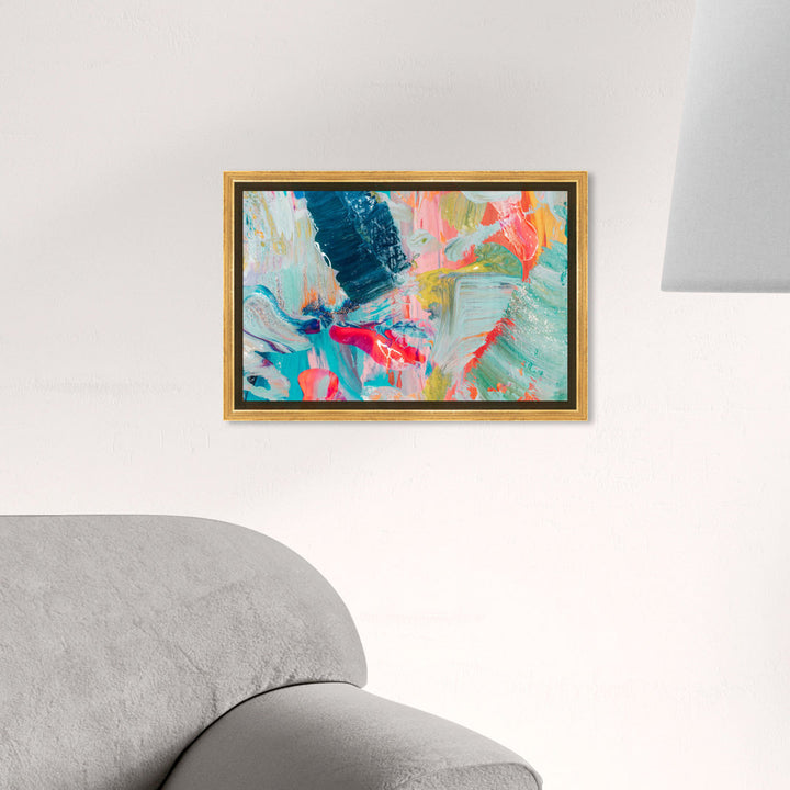 Abstract That Love Feeling - Graphic Art on Canvas Oliver Gal Prints Size: 10" H x 15" W Format: Gold Framed Canvas