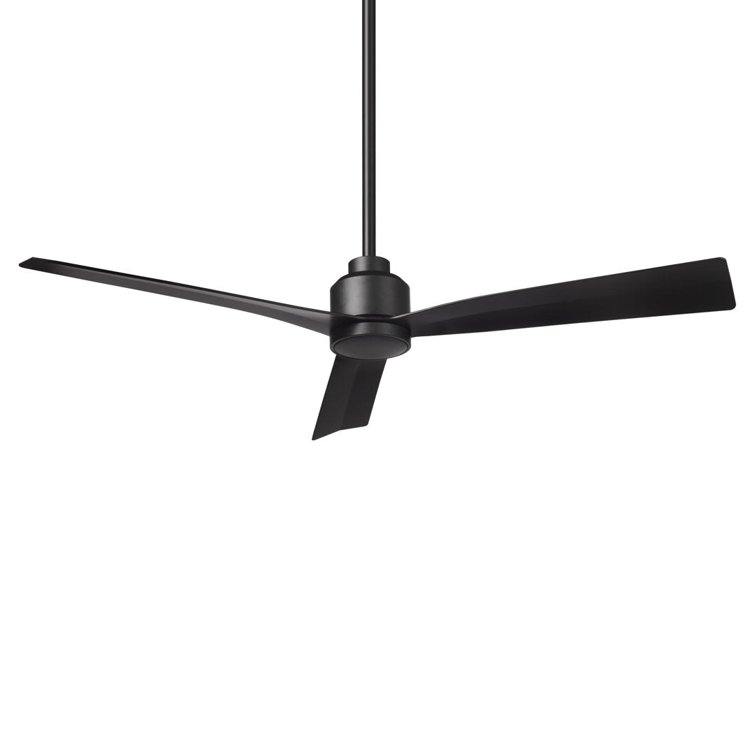 52" Smart Home Compatible 3 Blade Smart Ceiling Fan with Remote WAC Limited Fans Finish: Matte Black, Accessories: Without Light Kit