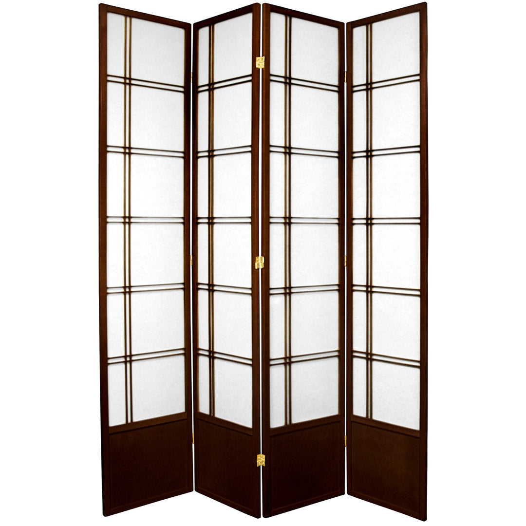 Keitez Folding Room Divider Winston Porter Color: Walnut Number of Panels: 4 Panels