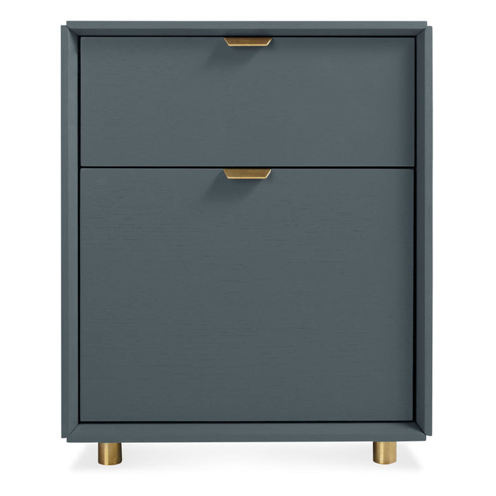 Dang 2 - Drawer Vertical Filing Cabinet Blu Dot Color: Marine Blue