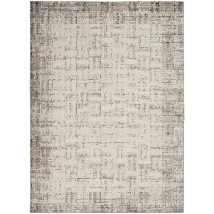 Adriao Geometric Gray/Ivory Area Rug Wade Logan® Rug Size: Rectangle 4' x 6'