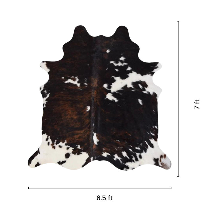 Oavia Real 6' x 7' Cowhide Brown/Black Area Rug Millwood Pines