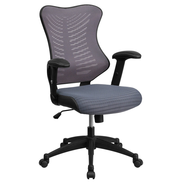 Siwar High-Back Designer Ergonomic Office Chair with Adjustable Armrests by Flash Furniture Flash Furniture Upholstery Color: Gray