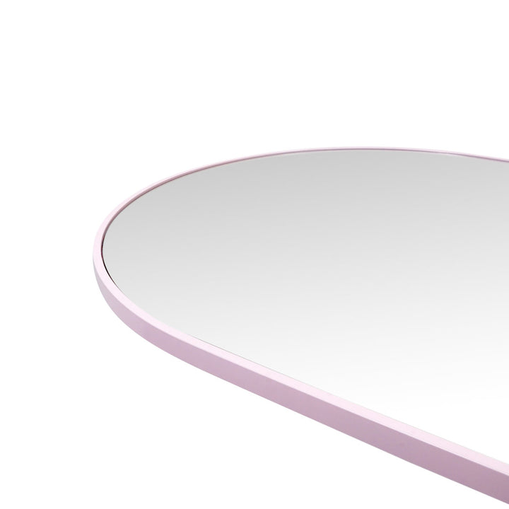 Kira Arched Mirror Glass Warehouse Size: 40'' X 60'' Finish: Pink