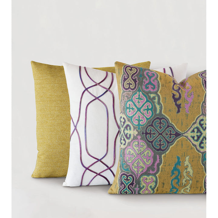 Tresco Linen Geometric Throw Pillow Cover & Insert Eastern Accents
