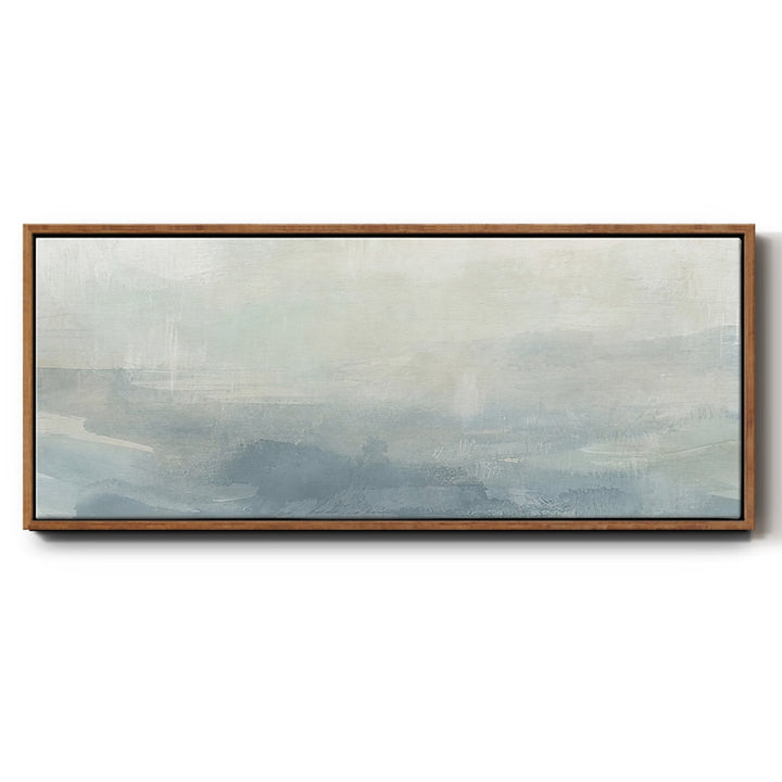 Tone Scape V- Framed Canvas Wrought Studio™ Frame Color: Walnut Size: 24" H x 60" W x 1.5" D
