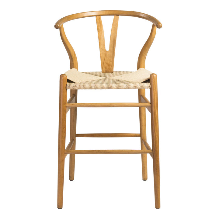 Fairbanks Solid Wood Stool Joss & Main Frame Color: Natural, Seat Color: Natural Seat Height: Counter Stool (26" Seat Height)