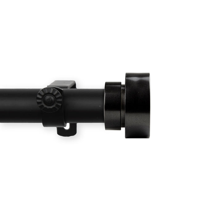 New Hartford Adjustable 1" Single Curtain Rod Greyleigh™ Size: 120" – 170" Finish: Black