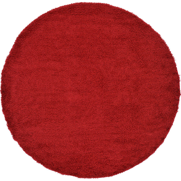 Angeline Cherry Red Area Rug Ebern Designs Rug Size: Round 8'